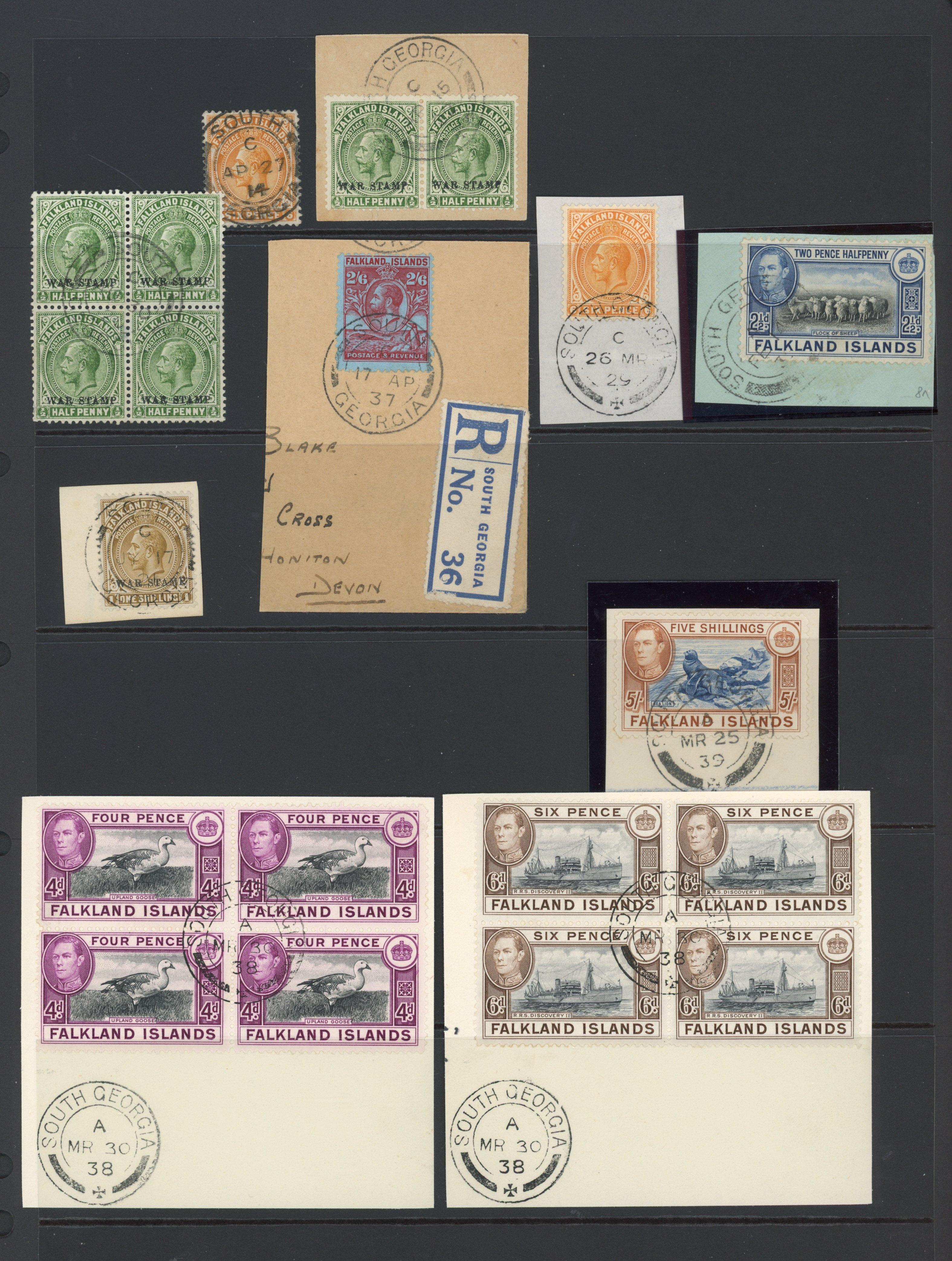 Dependencies.  Falkland Islands with South Georgia and South Shetlands postmarks
