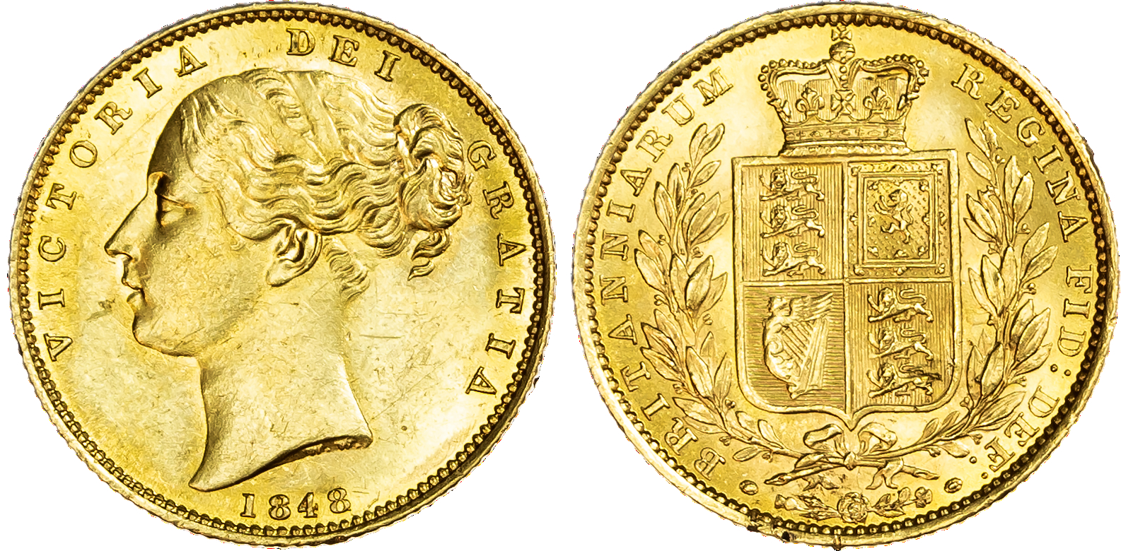Victoria (1837-1901), Sovereign, 1848