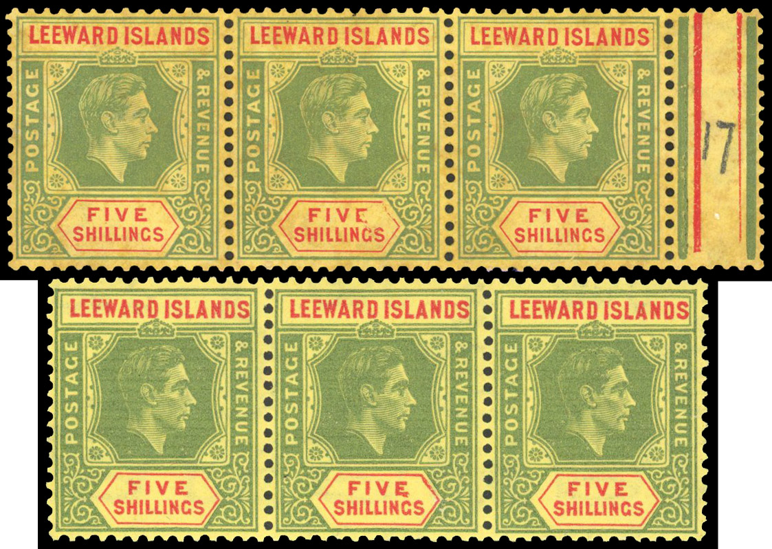 Leeward Islands SG 112ab, bb mint