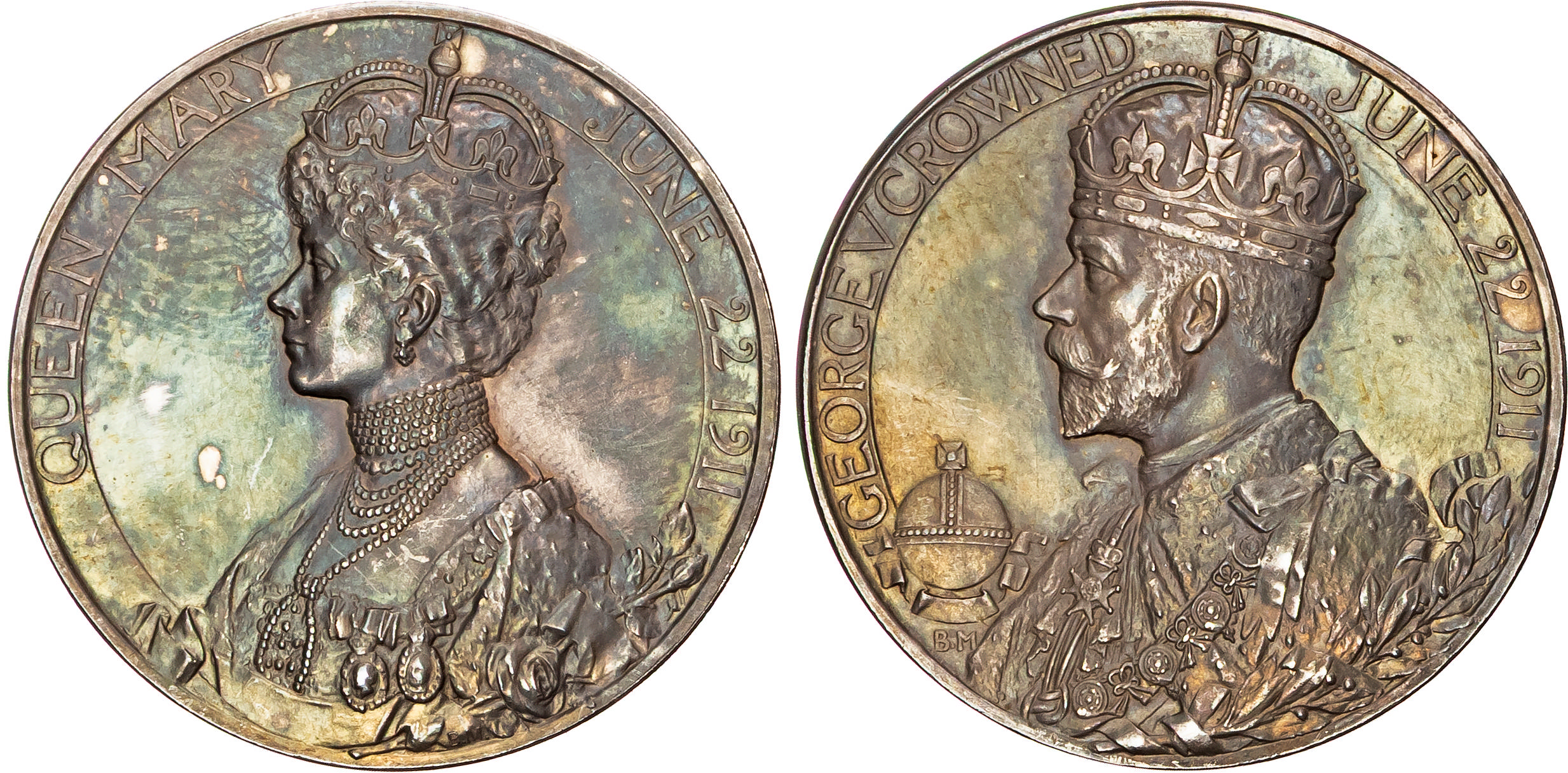 George V, (1910-1937), Coronation 1911, Silver medal (small size) by B. Mackenna.