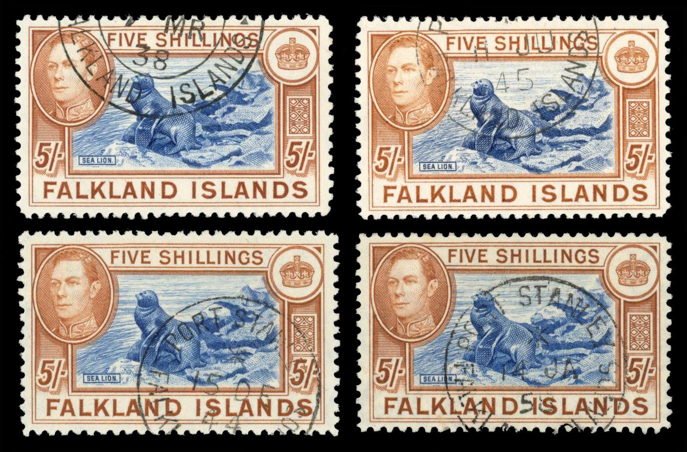 SG 161-d 5/- the listed printings used