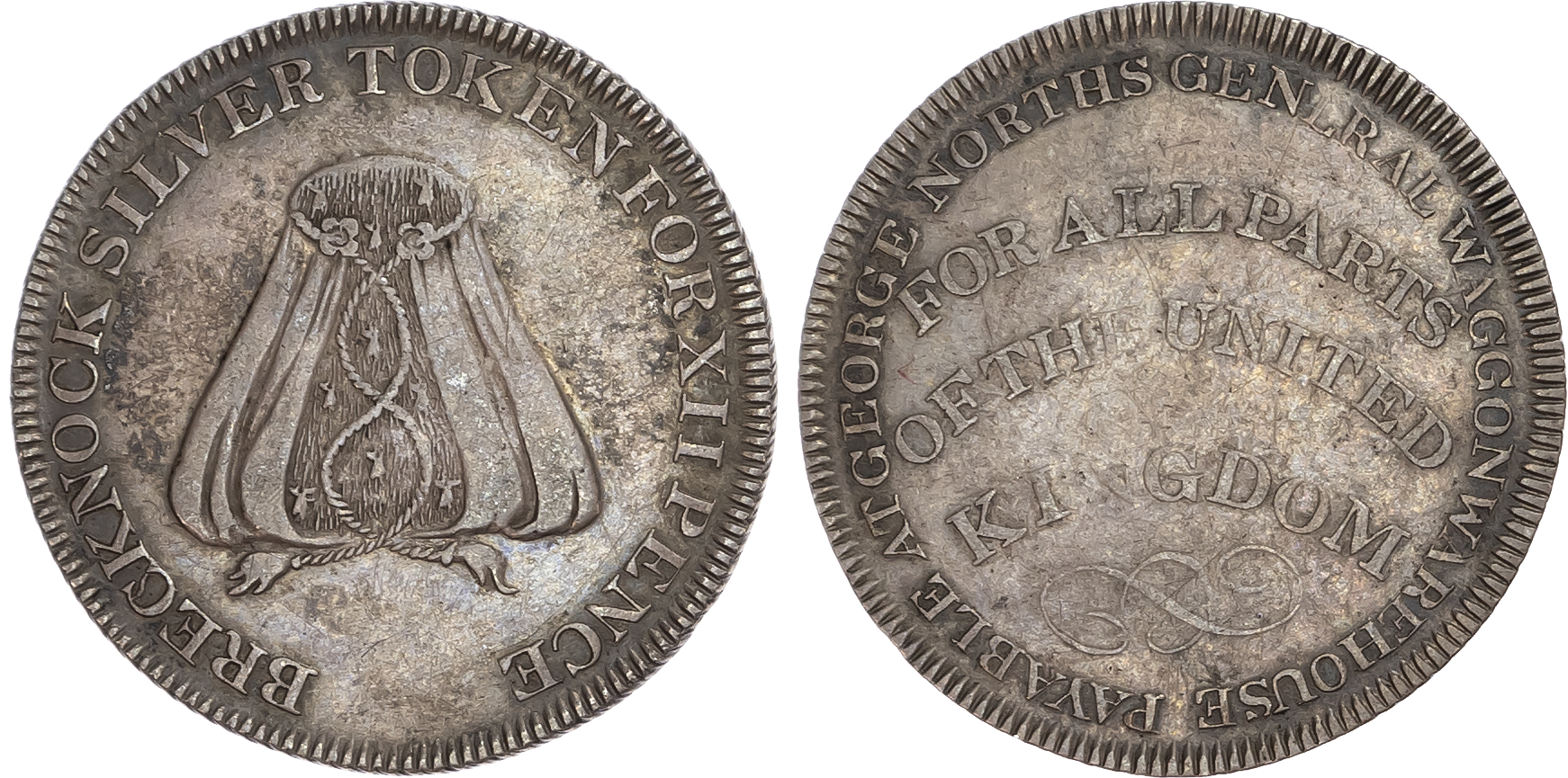 Wales, Brecknockshire. Brecknock, George North, silver shillings (3). 