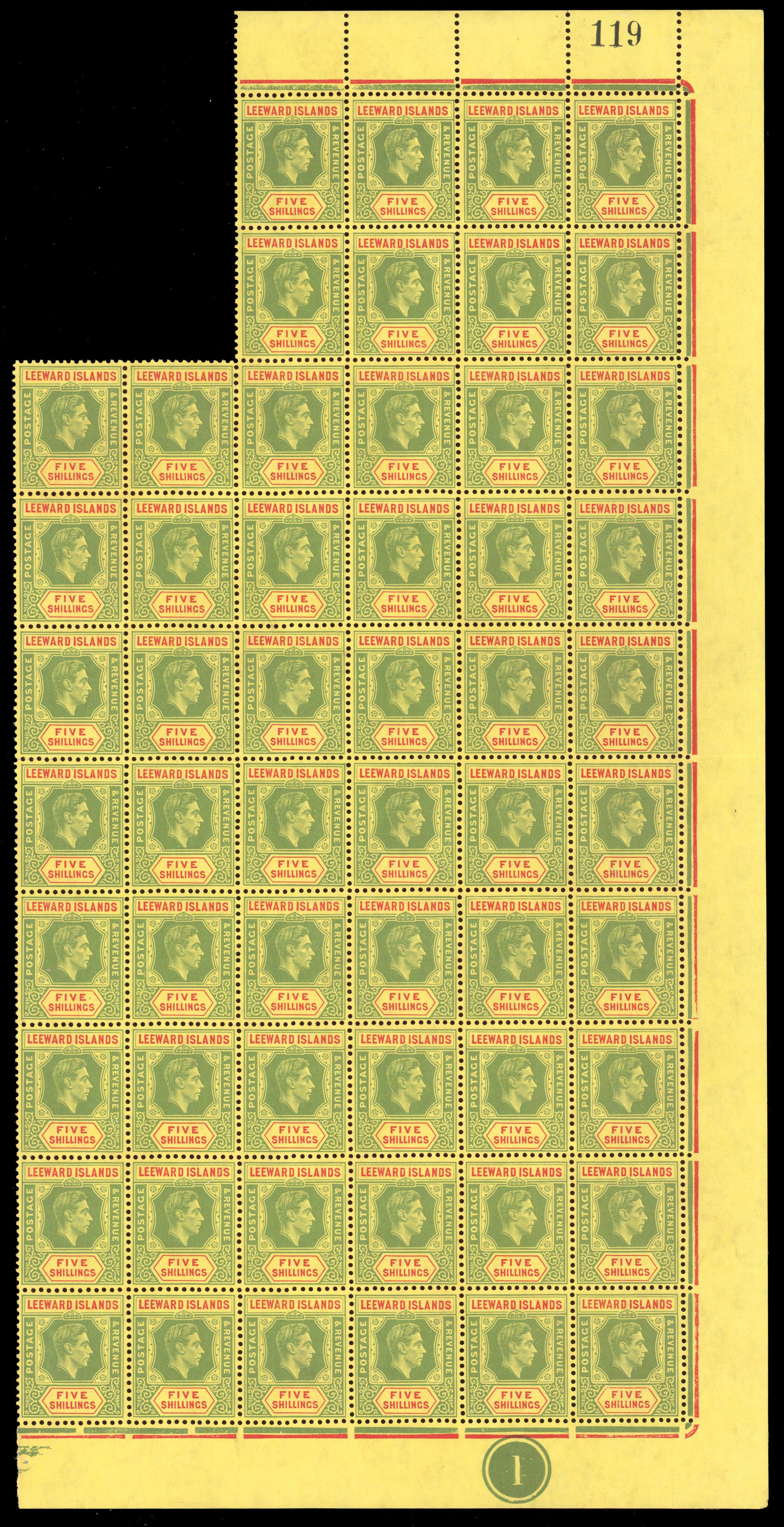 Leeward Islands SG 112 block mint
