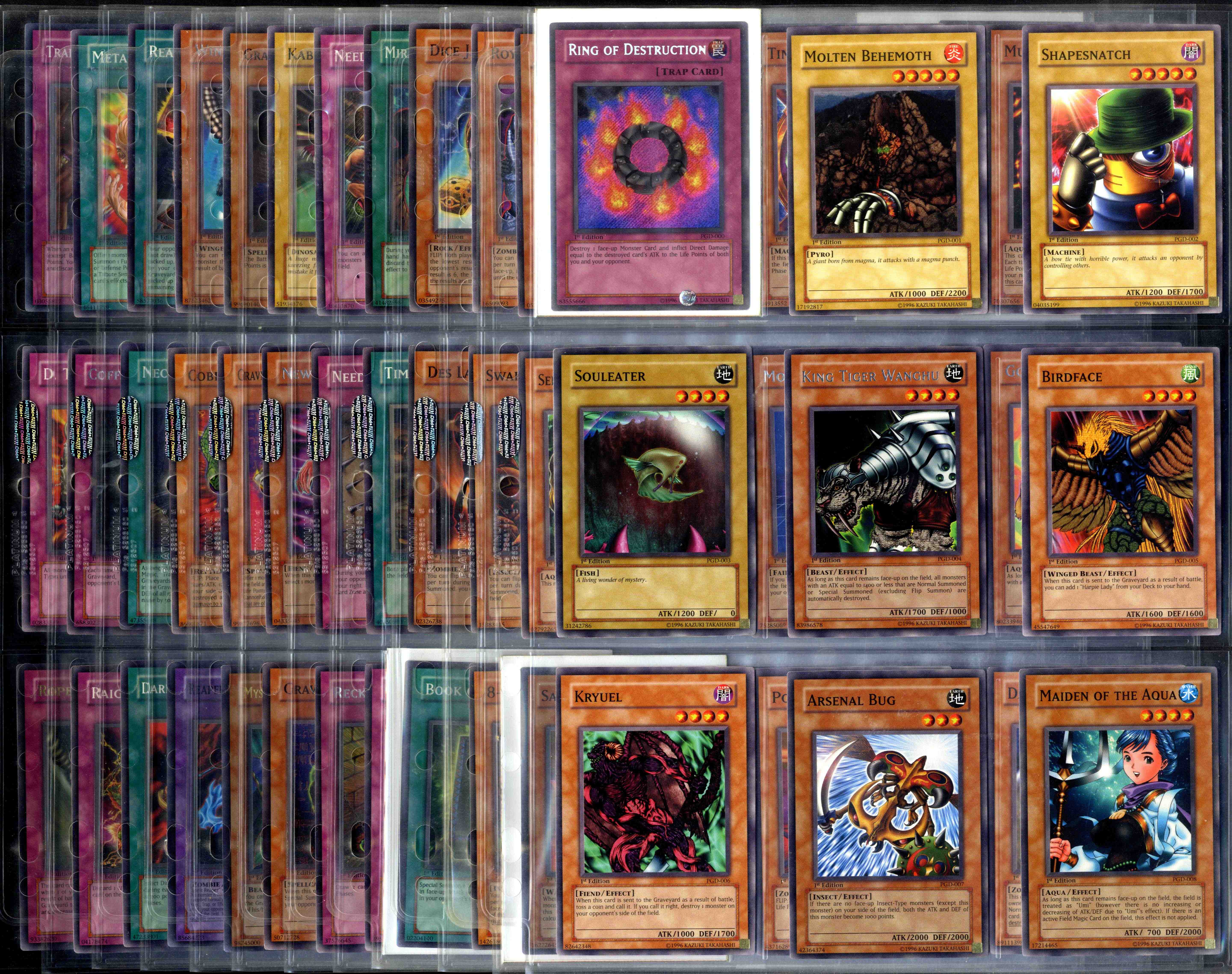 Yu-Gi-Oh! TCG - 1st Edition Pharaonic Guardian Partially Complete Set. 