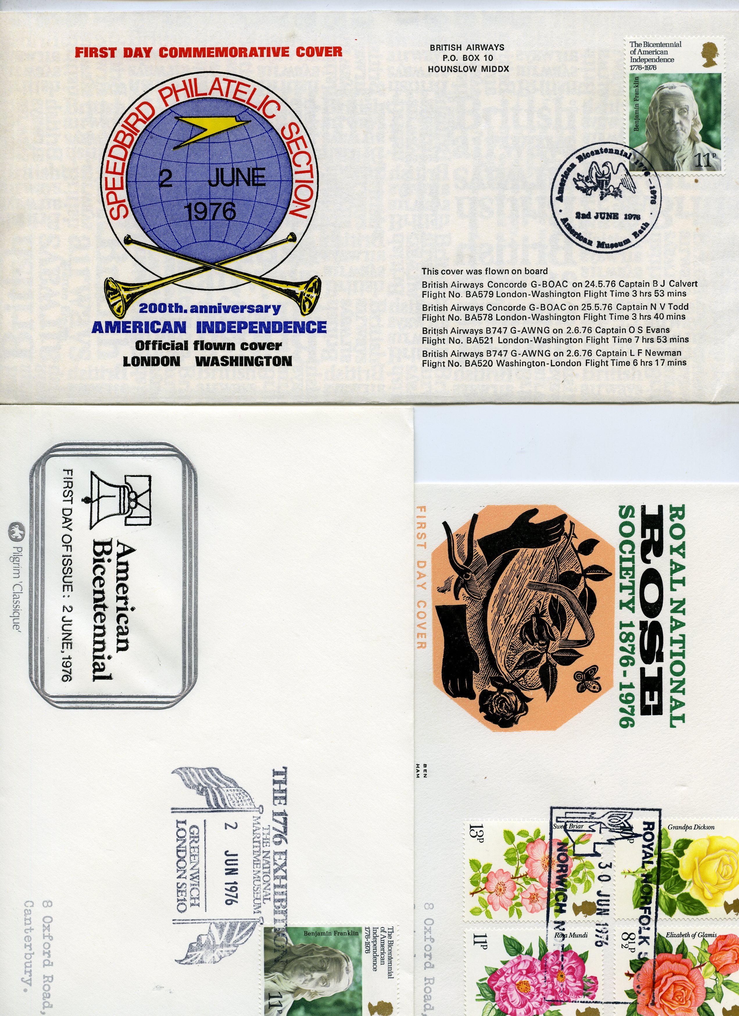 FIRST DAY COVERS: 1976 selection of...
