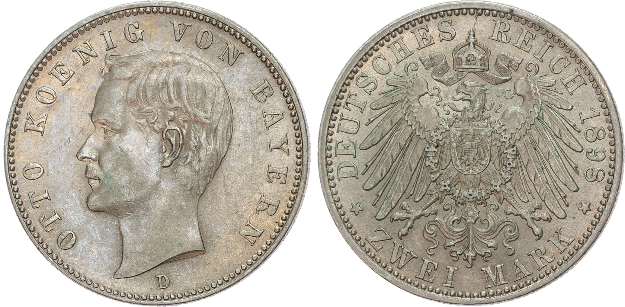 Germany, Bayern, Otto (1866-1913) and Luitpold (1886-1912), silver 2 Marks (6).