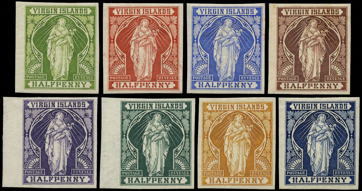 1898 (Sep 21) set of 8 colour trials,...