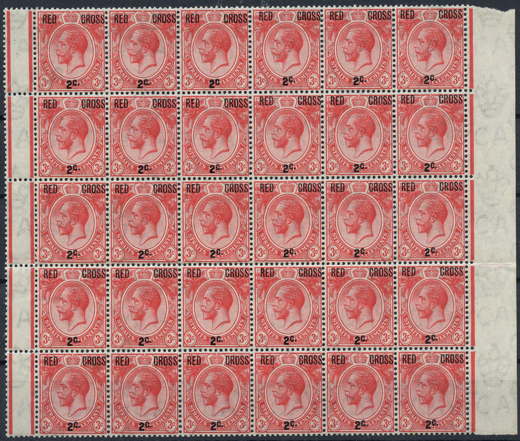 Straits Settlements SG 216a block...