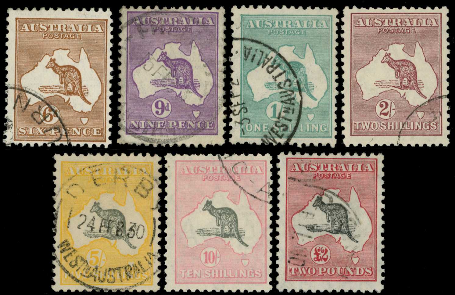 Small Multiple Watermark: 1929-30 used set...