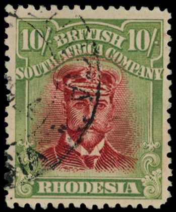1917-20 10/- Head Die IIIA, perf 14. Fine...