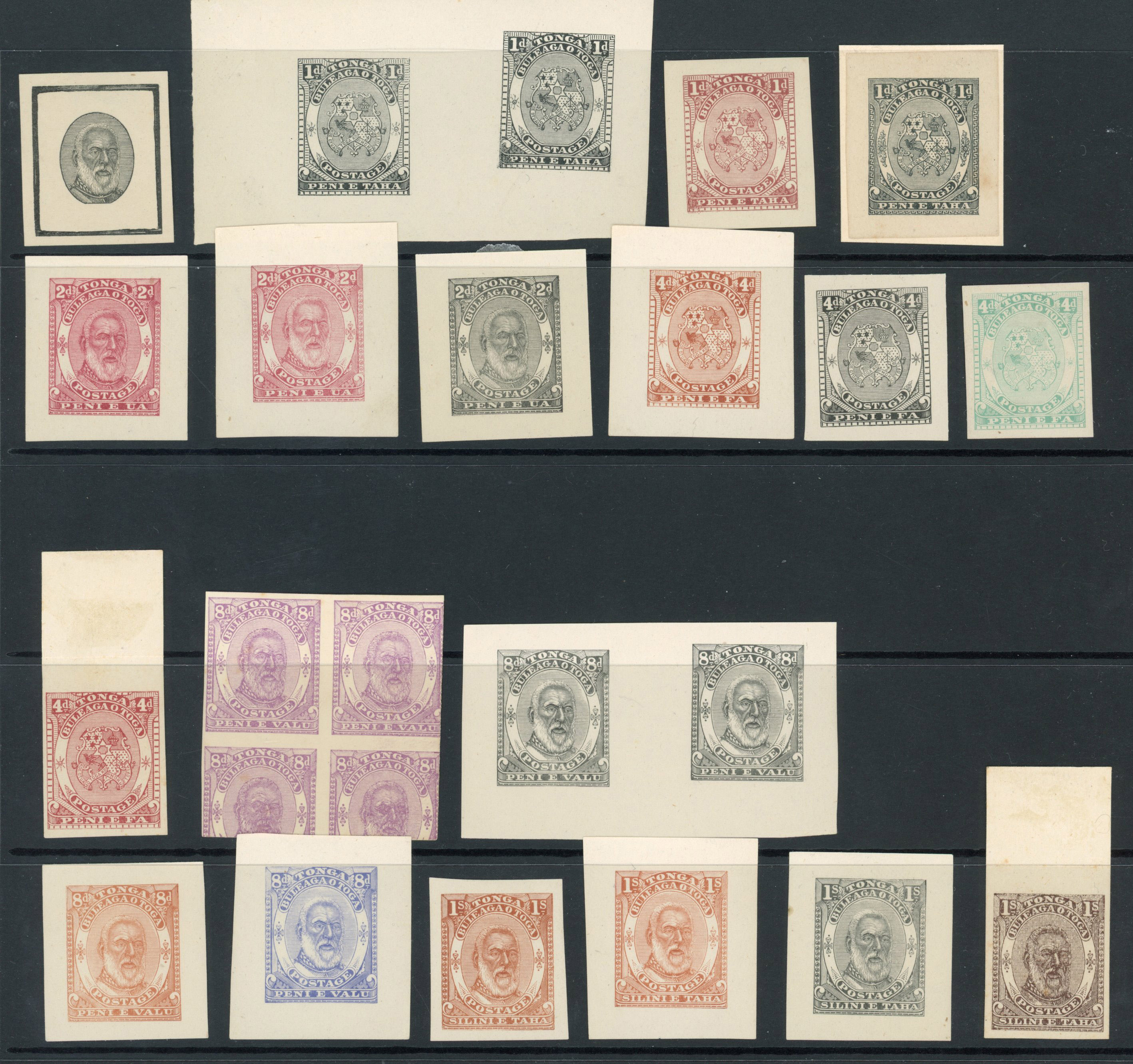 Tonga 1892 proofs