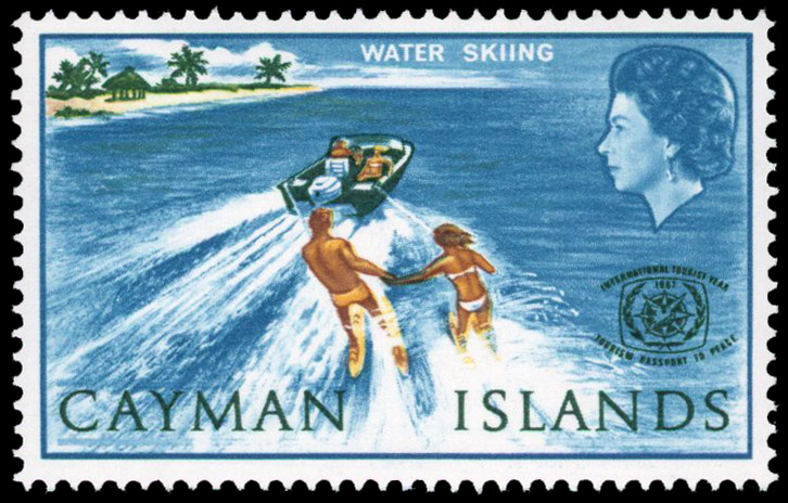 Cayman Islands 1967 Tourism 4d gold omitted mint