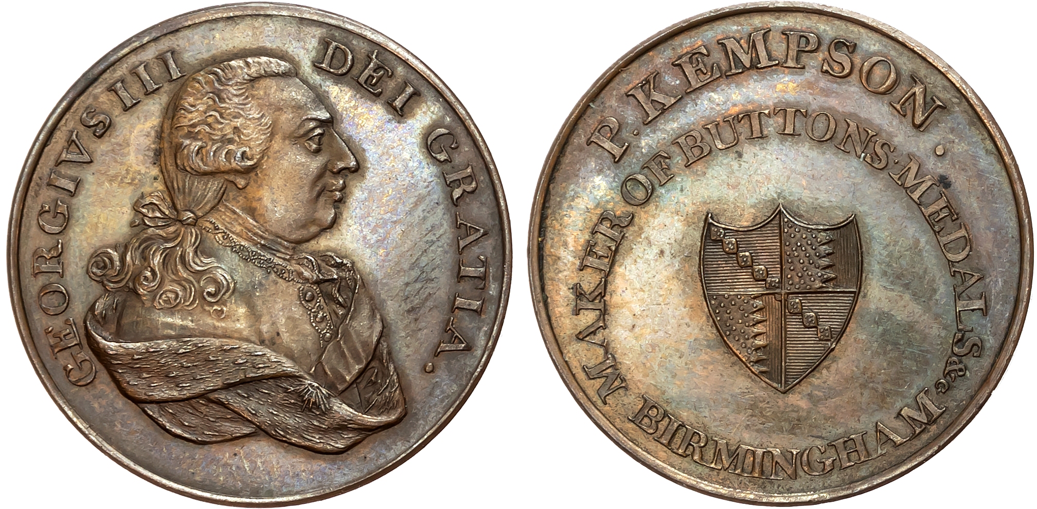 Warks. Birmingham , Kempson’s Series of Birmingham Buildings, Halfpence (5), Hotel, 10.88gm. (DH 208); New Brewery, 11.9 …