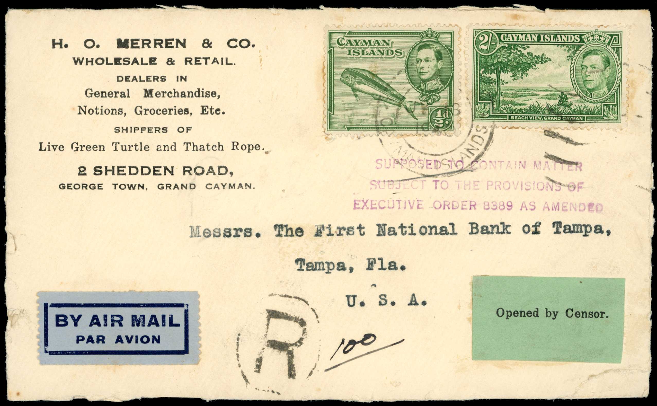 1940 Two covers with "SUPPOSED TO CONTAIN...