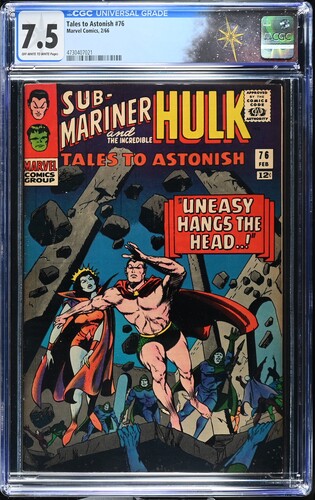 Tales to Astonish #76 CGC 7.5 Stan Lee story, Gene Colan & Vince Colletta cover. (Marvel Comics, 1966)