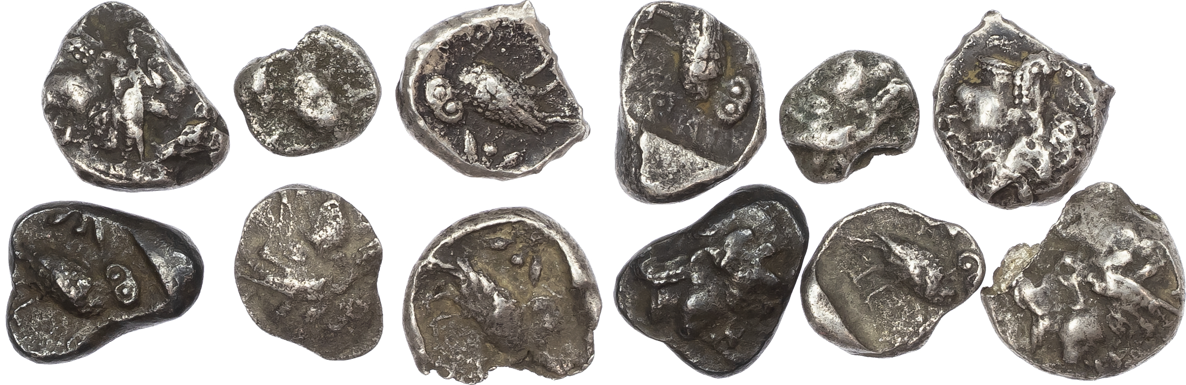 Attica, Athens (c. 5th-4th Centuries BC) AR Fractions (6). 