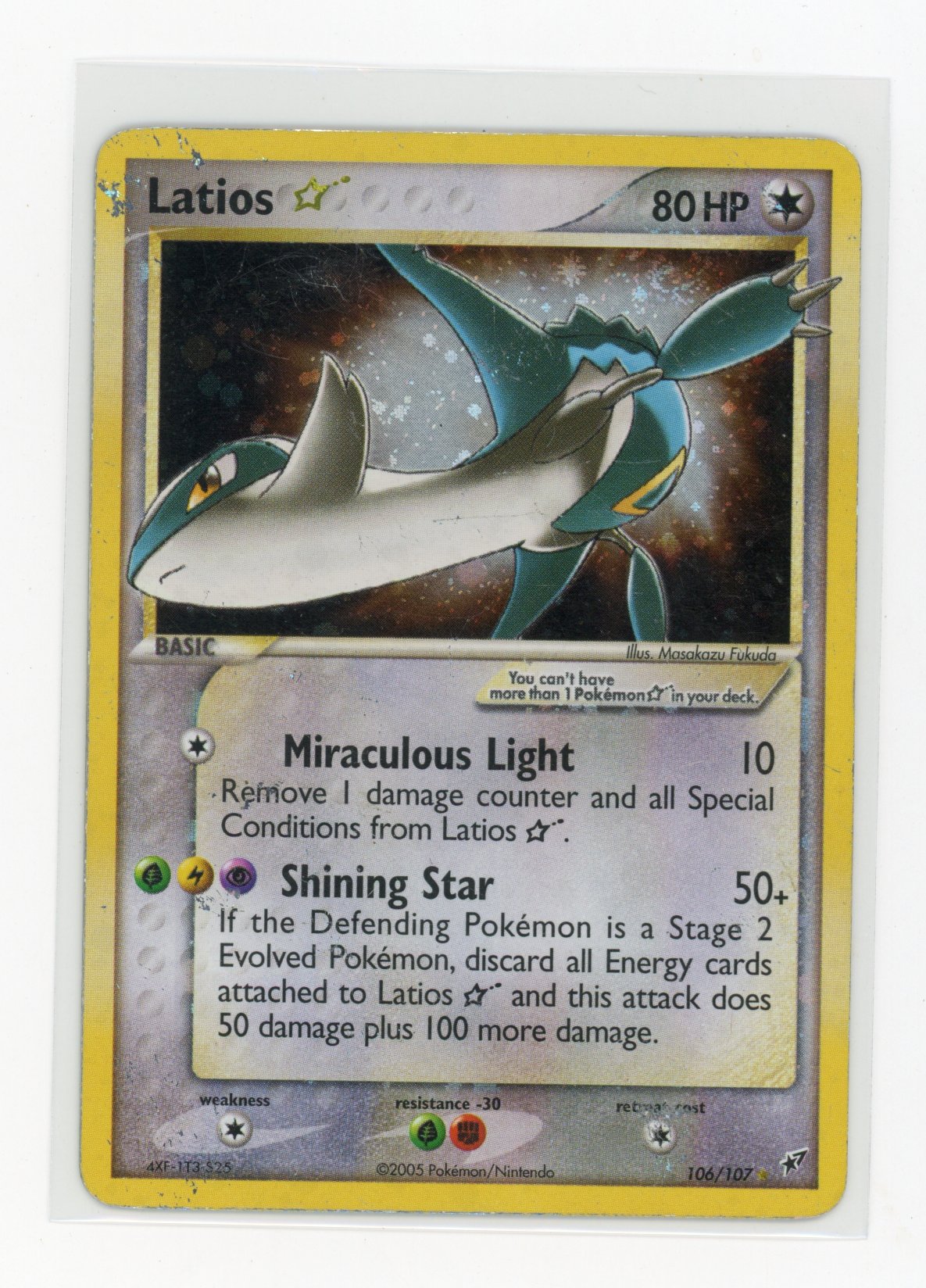Latios Gold Star #106 EX Deoxys HP
