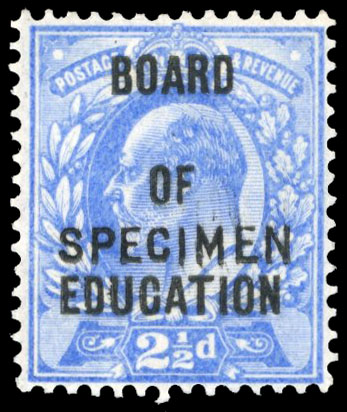 GB SG O85s 2½d Board of Education Specimen