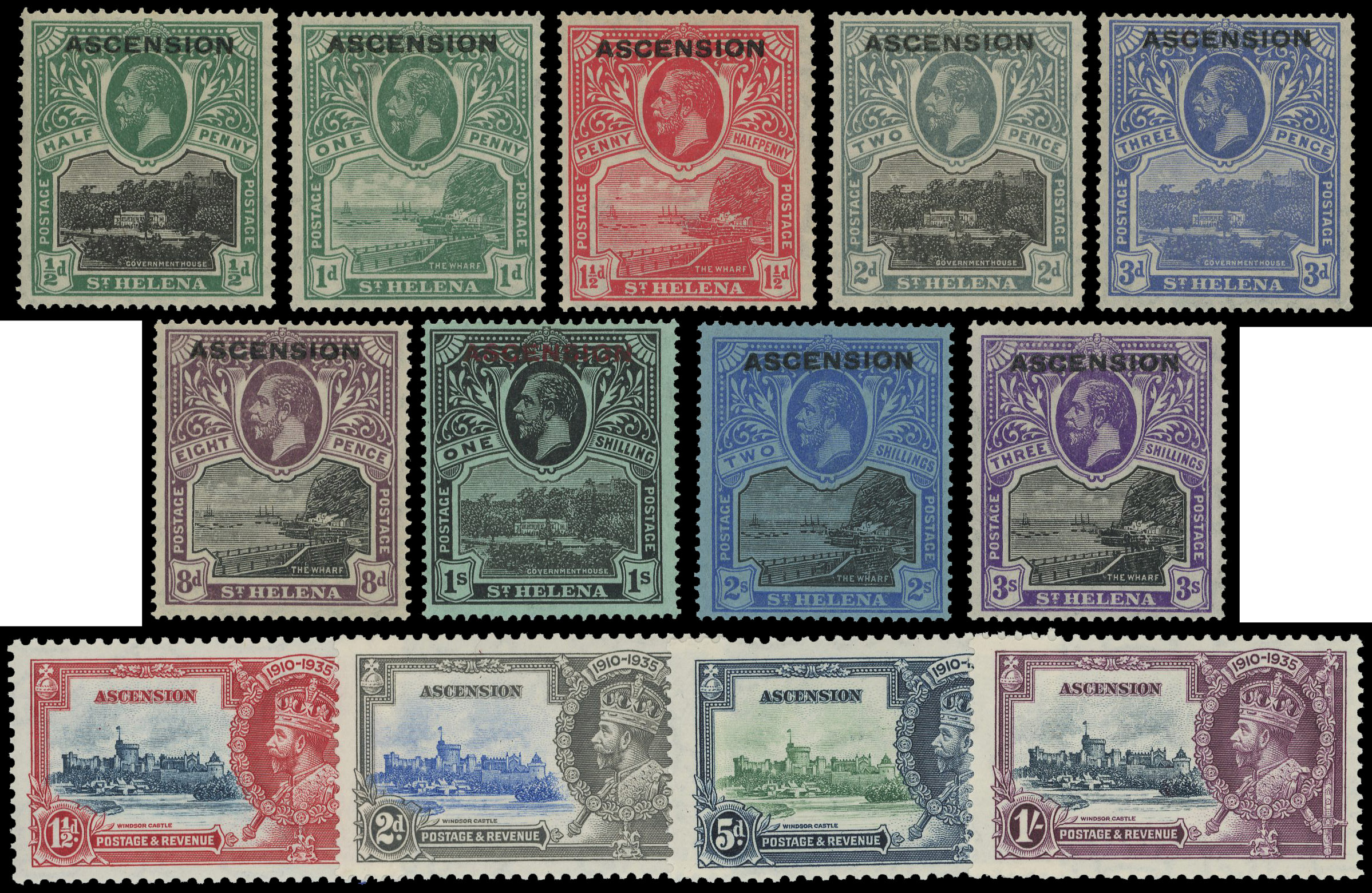 Ascension mint group to 1935