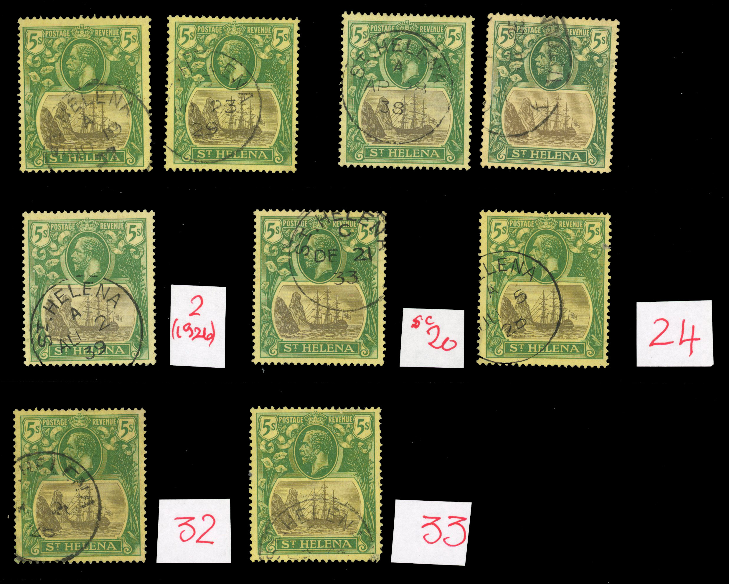 St Helena SG 110 used group