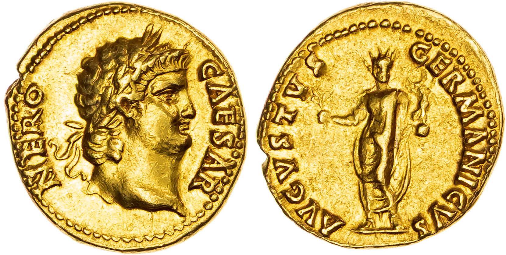 Nero (AD 54-68) AV Aureus, Rome, AD 65-66, 7.29g.