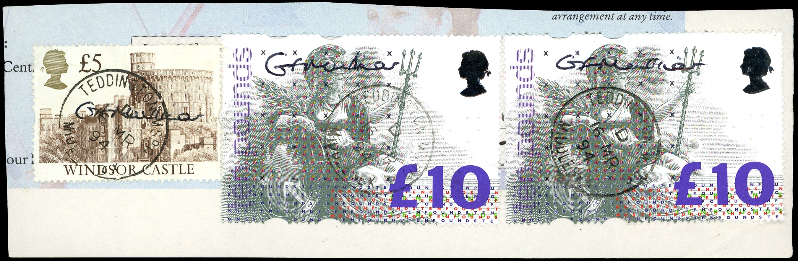 Cigar Box stuffed with 1992 GB castles and...