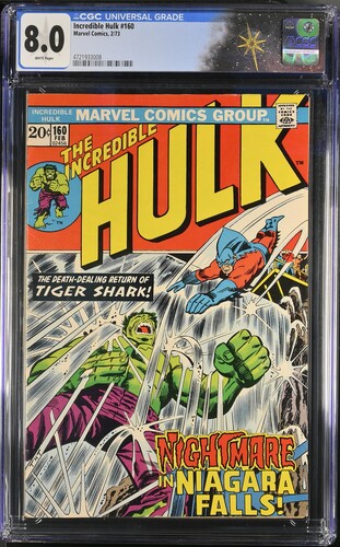 Incredible Hulk #160 CGC 8.0 Steve Englehart story Herb Trimpe and Sal Trapani cover and art (Marvel Comics,1973)
