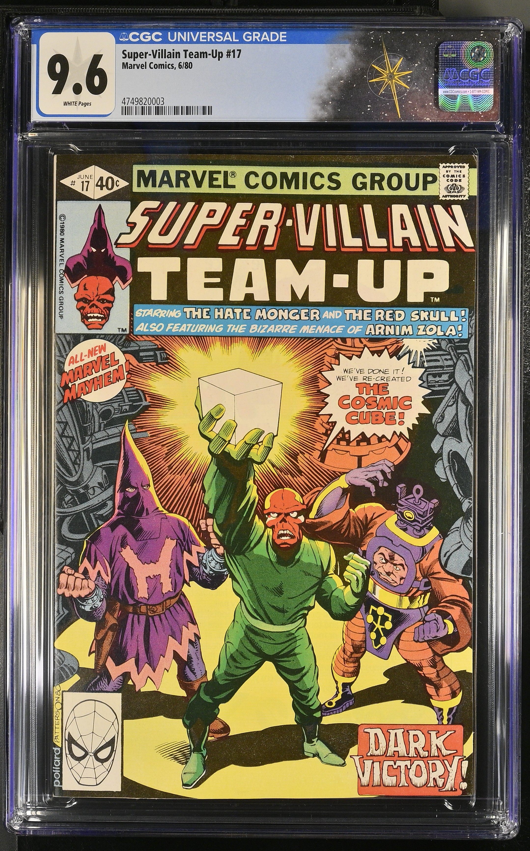 Super-Villain Team-Up #17 CGC 9.6 Red Skull & Hate-Monger (Marvel Comics, 1980) White Pages