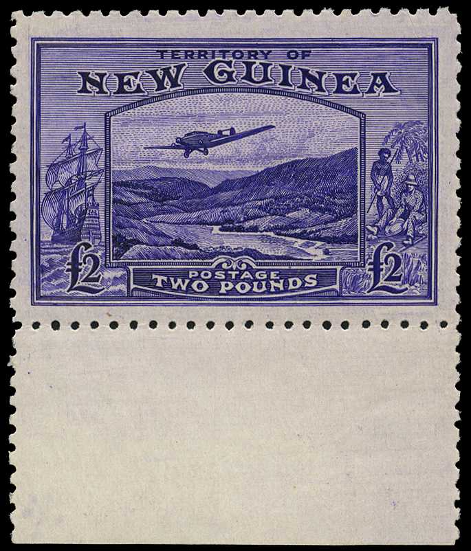 1935 £2 bright violet bottom marginal, fine...