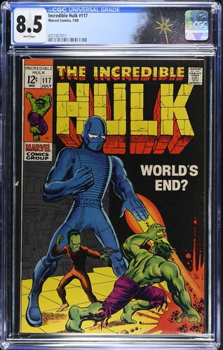Incredible Hulk #117 CGC 8.5 Stan Lee story Herb Trimpe cover and art (Marvel Comics, 1969) White pages