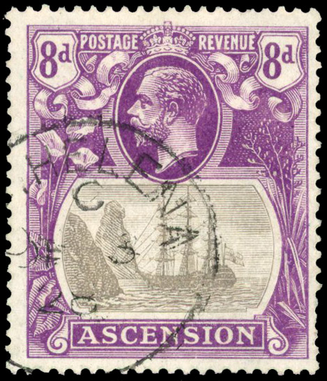 Ascension SG 17b used in St Helena