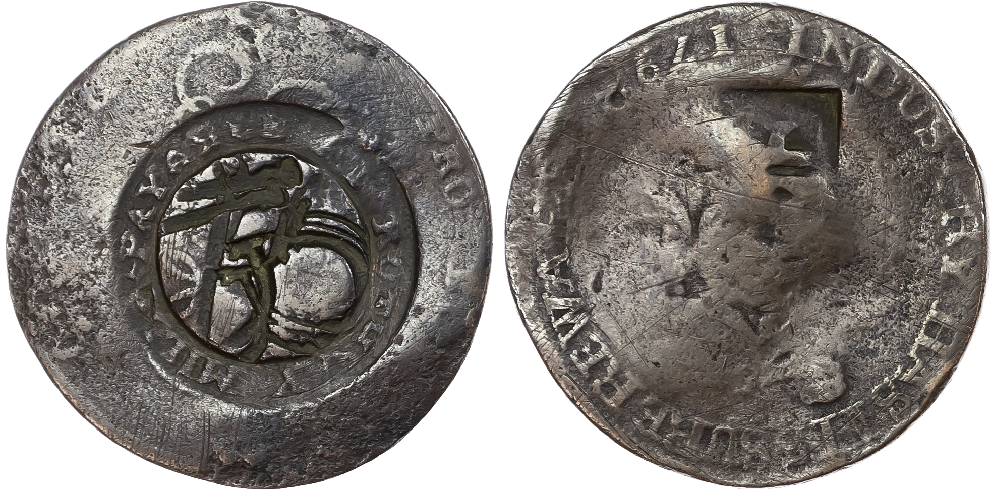 Bute, Rothesay, Rothsay Mills, an Irish Camac, Kyan & Camac Halfpenny 1792.