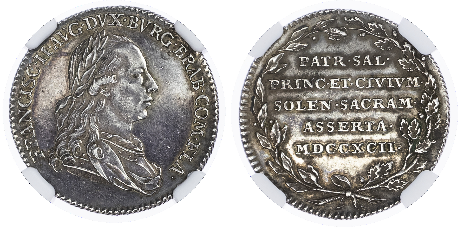 Austria Netherlands, Brabant. Franz II AR Coroantion Medalet. 1792.