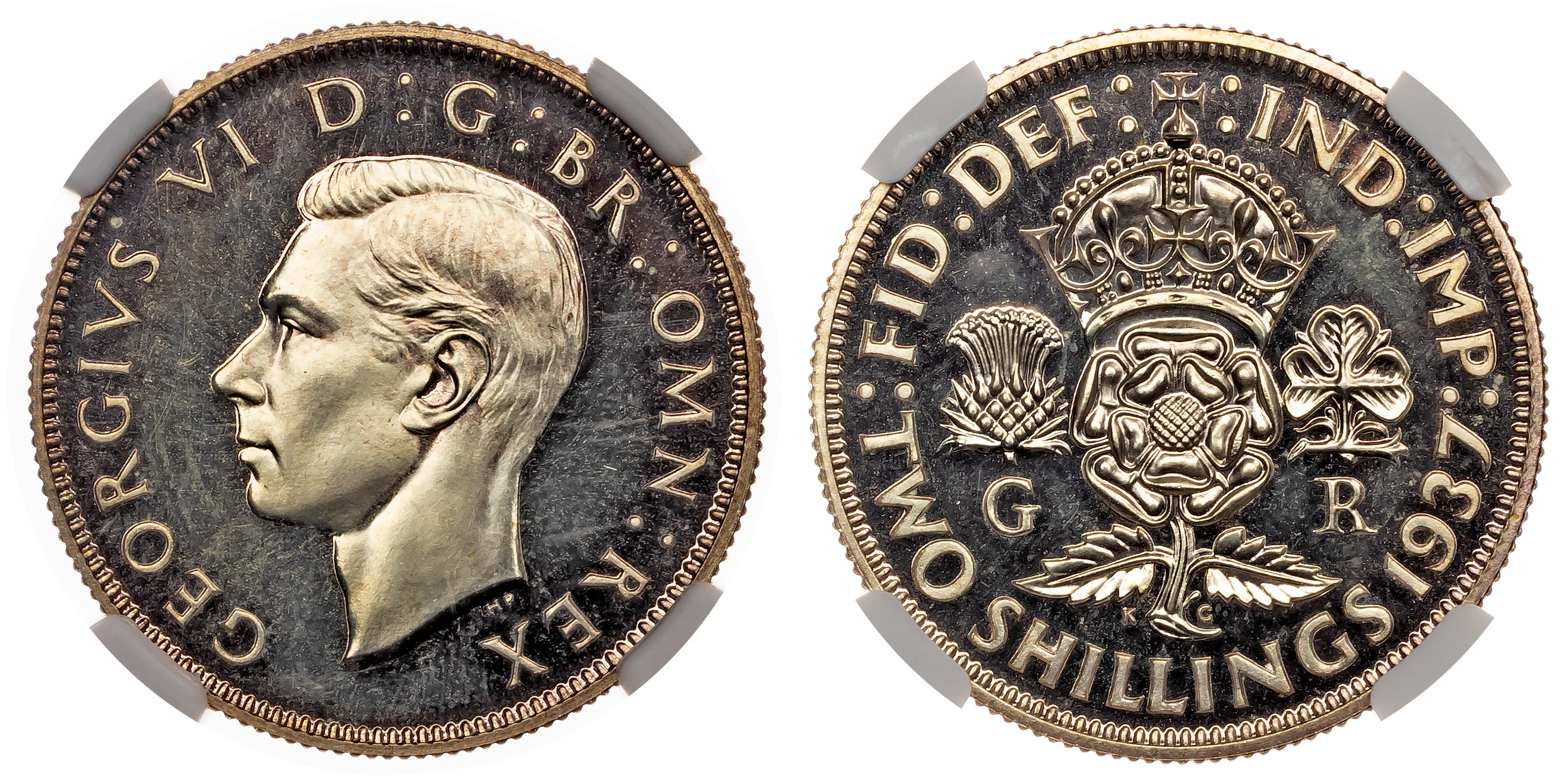 George VI (1936-1952), Proof Florin, 1937. NGC PF66 CAMEO