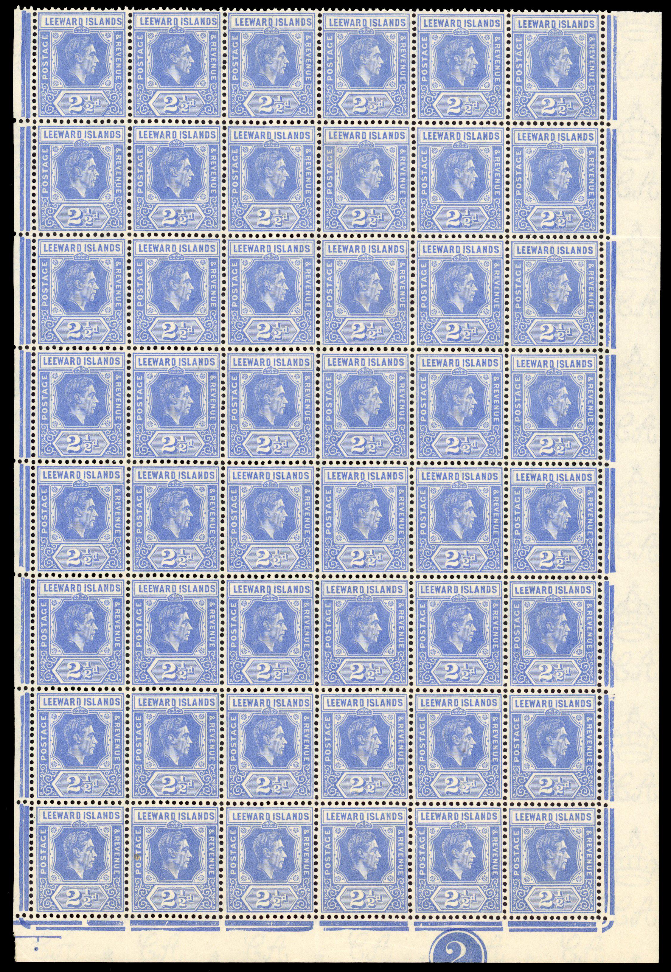 Leeward Islands SG 105ab block mint