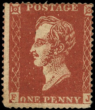 1850 1d Red-brown "Prince Consort" Essay (Finished, Perf...