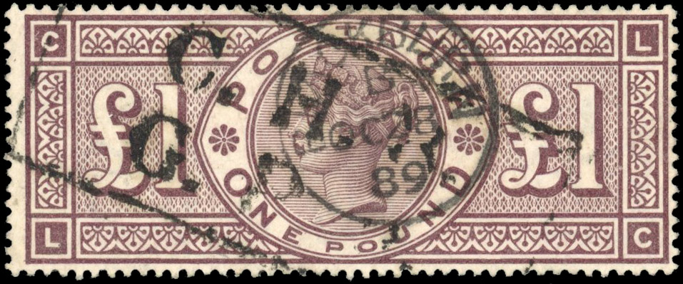 GB 1884 £1 brown-lilac (LC), fine used, SG 185