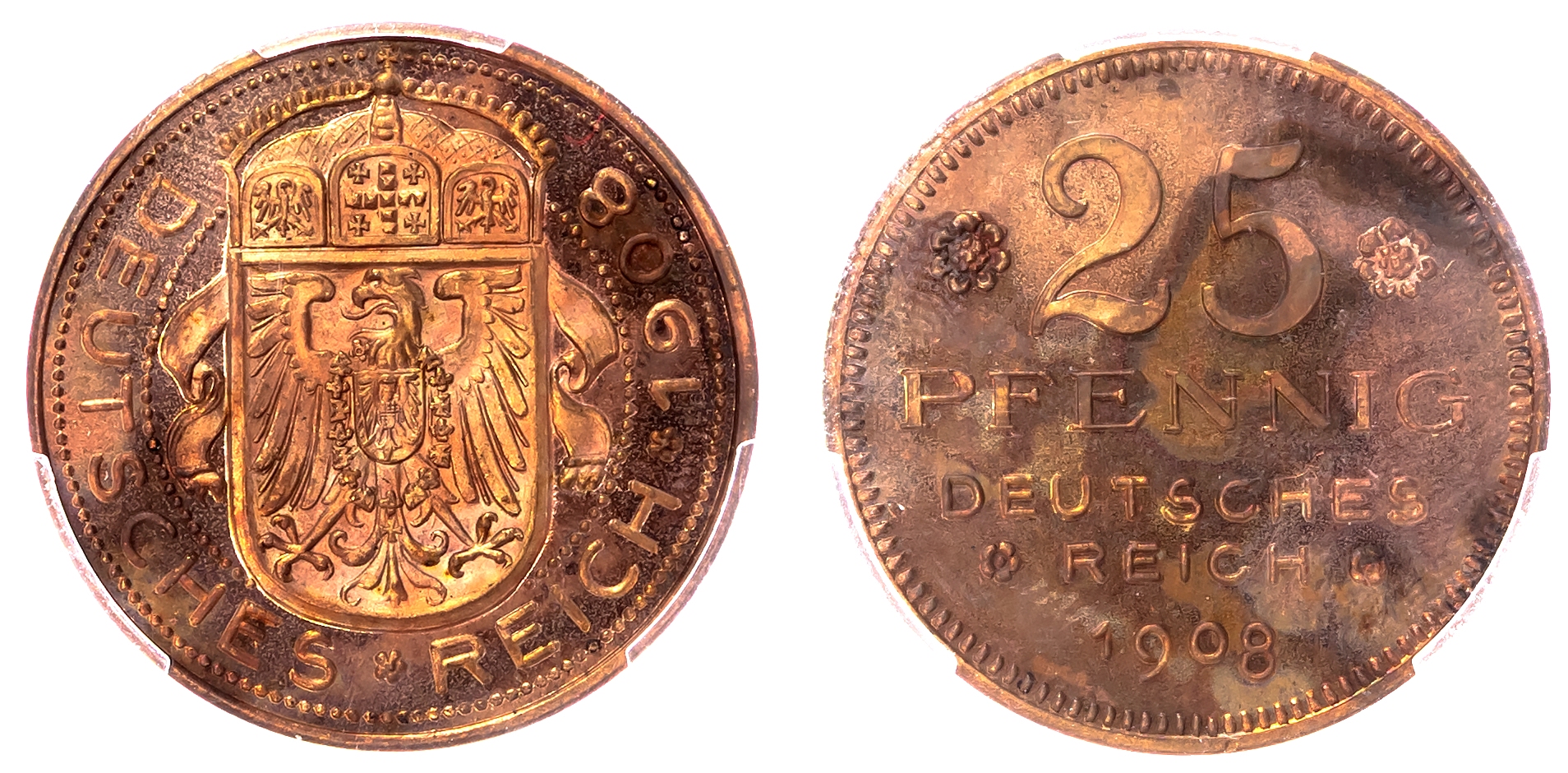 Germany, Empire, Wilhelm II (1888-1918), copper Specimen Pattern 25 Pfennig -SP64