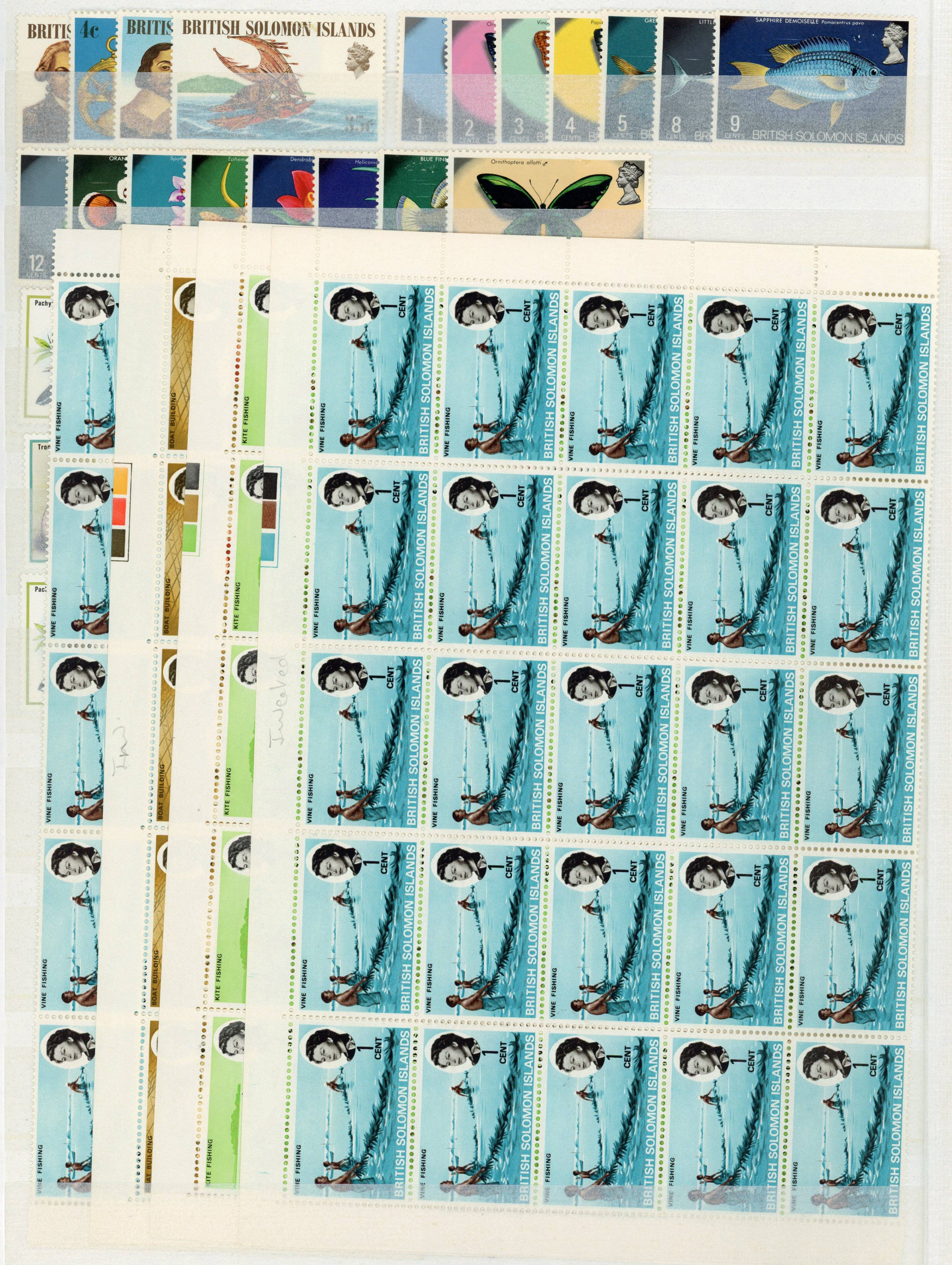 Solomon Islands 1956-76 collection mint