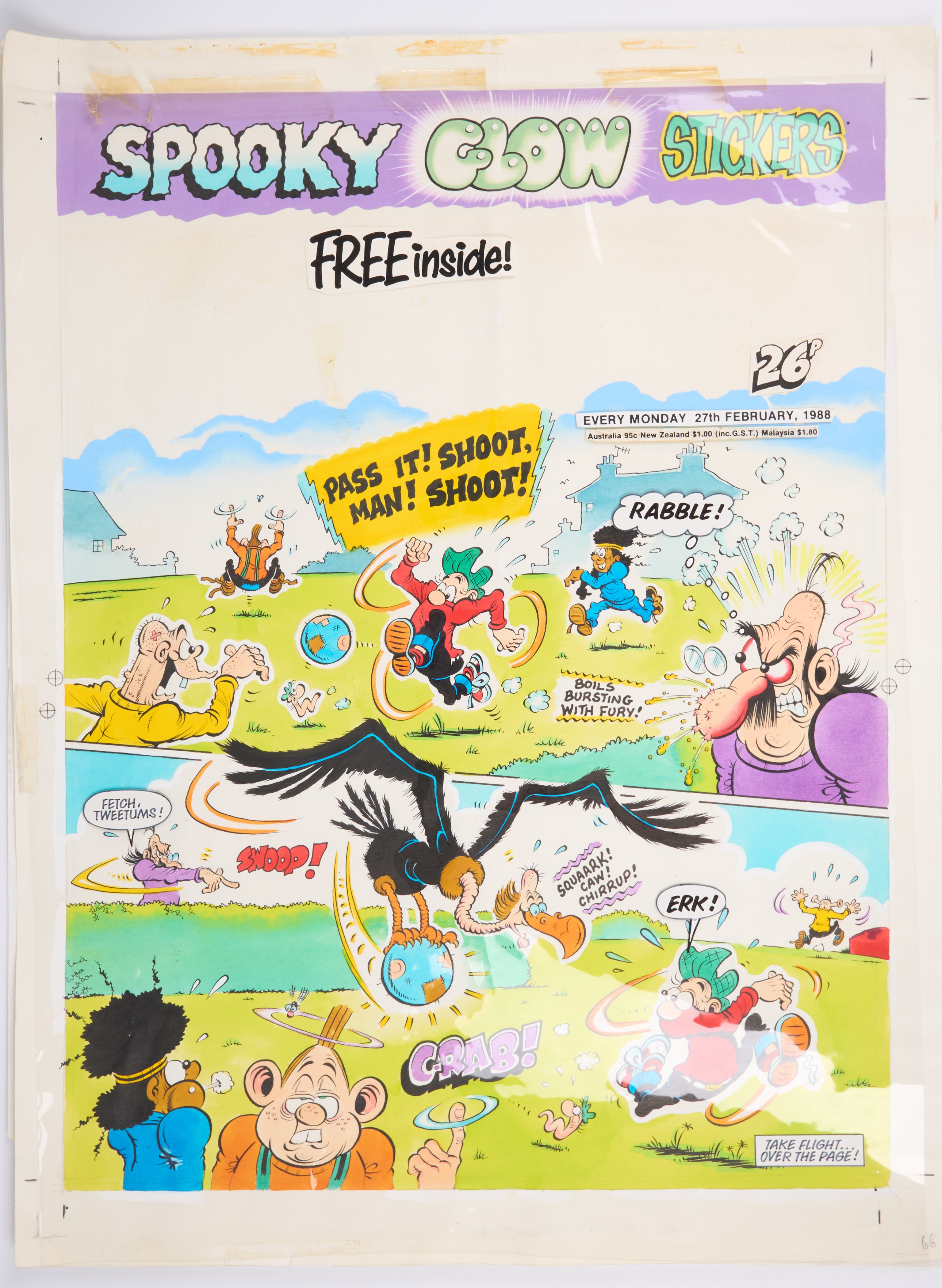 Tom Paterson Buster 27th February 1988 Original Cover Art (Fleetway, 1988) 