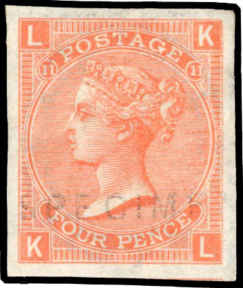 Great Britain SG 94var imperforate optd SPECIMEN 