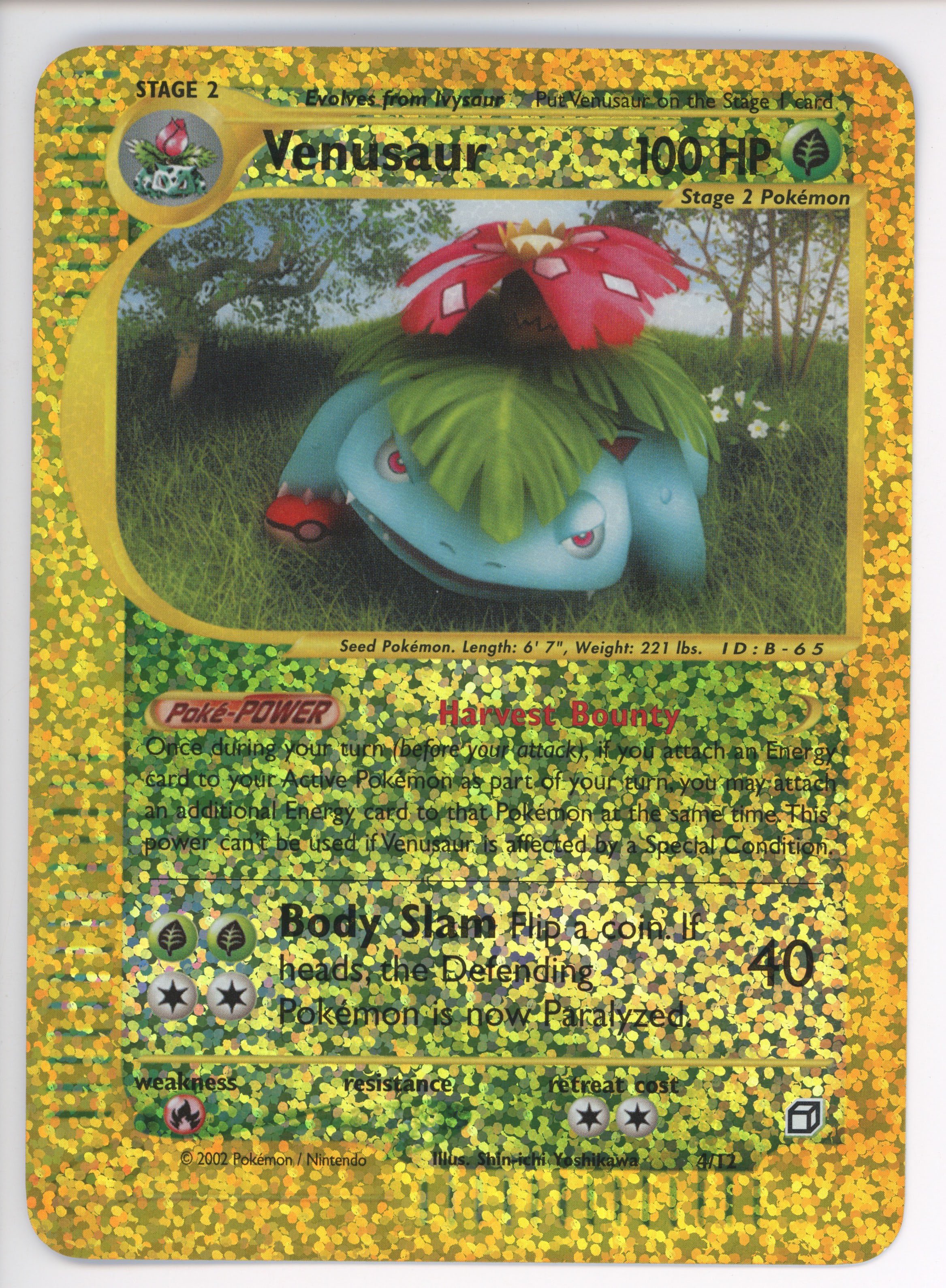 Pokémon TCG - Venusaur Expedition Box Topper Jumbo Card #4/12