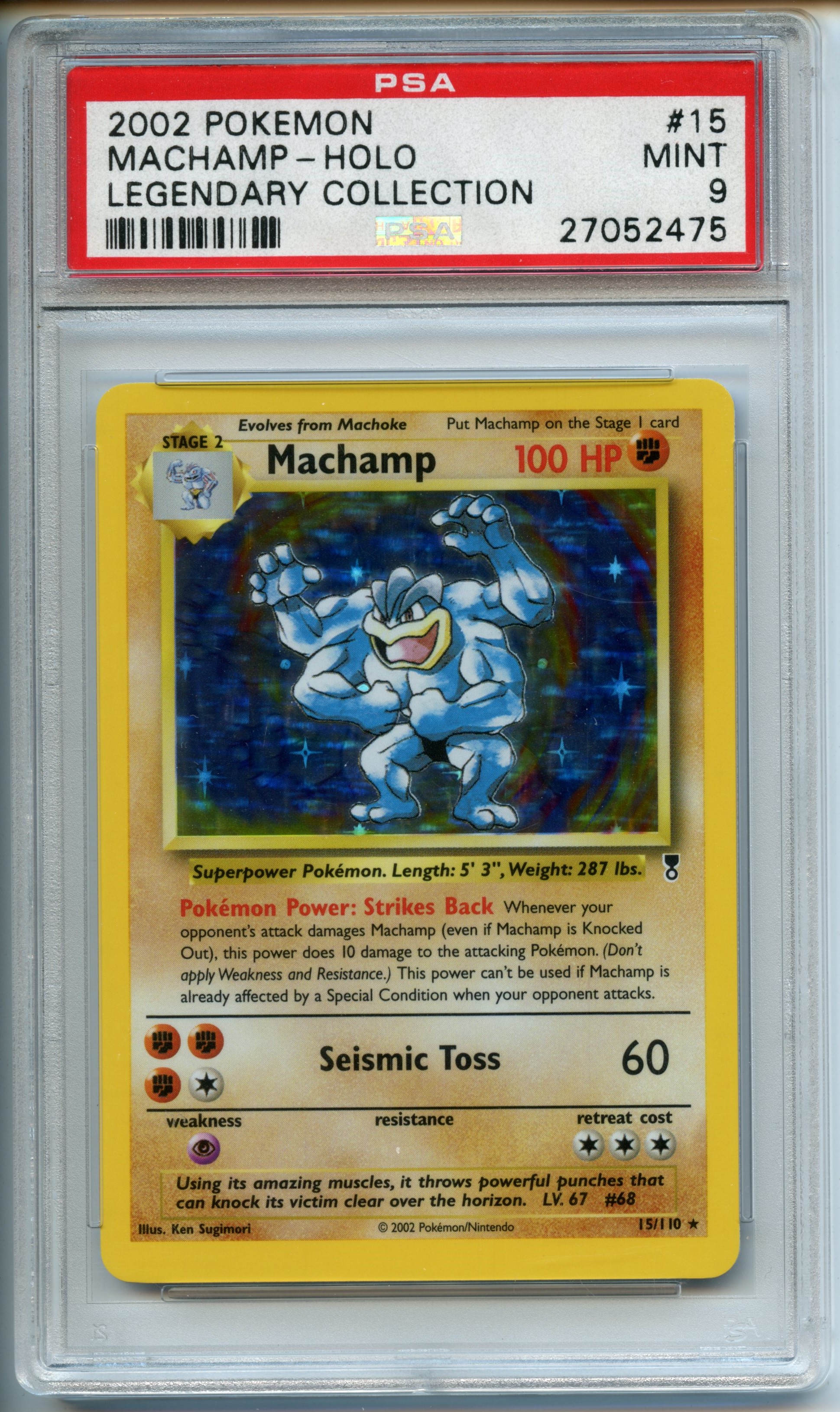 Pokémon TCG - Machamp - Holo Legendary Collection - PSA 9