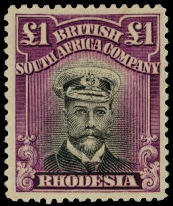 1918-21 £1 Head Die IIIB, perf 14, toned...