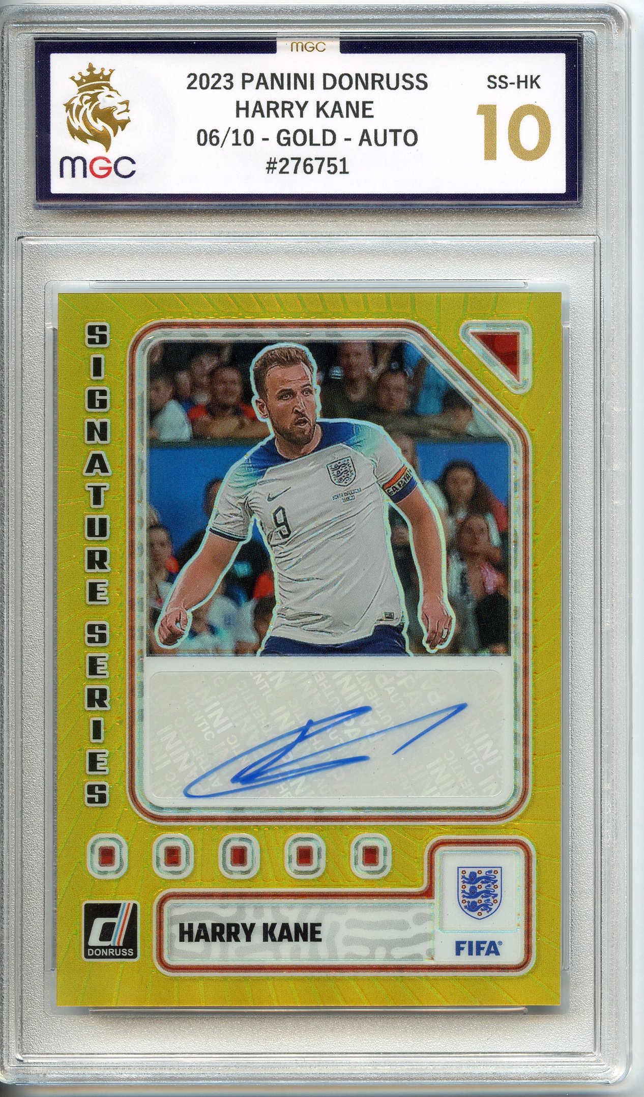 MGC 10 2023 PANINI DONRUSS HARRY KANE - 06/10 - GOLD - AUTO