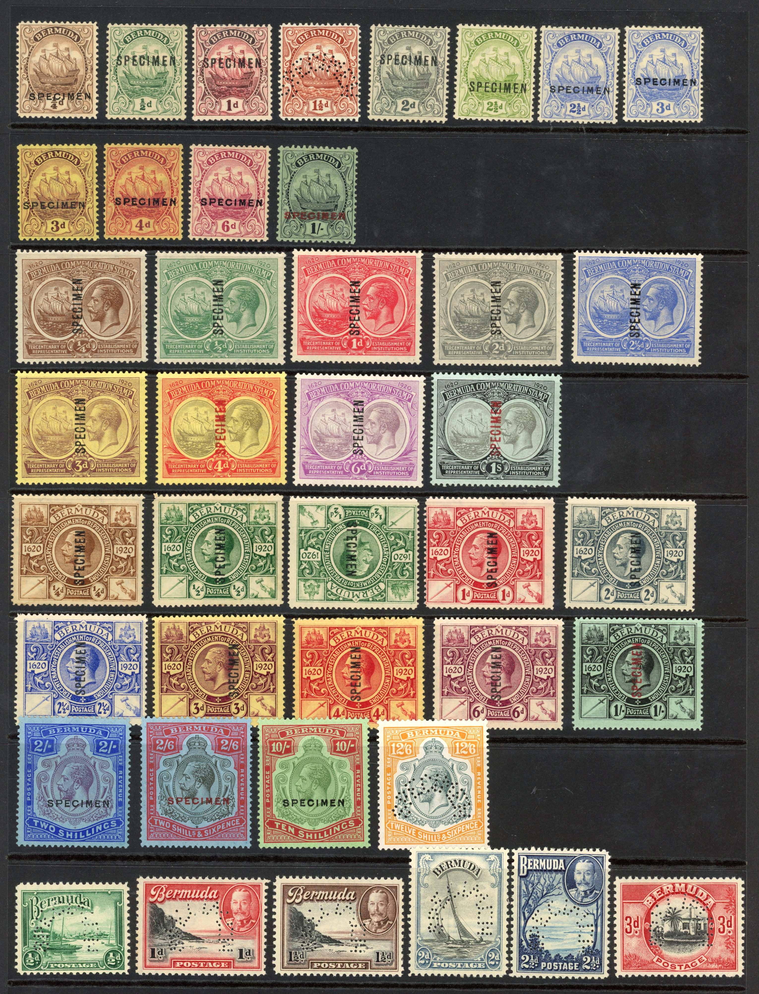 Bermuda 1920-36 Specimen collection