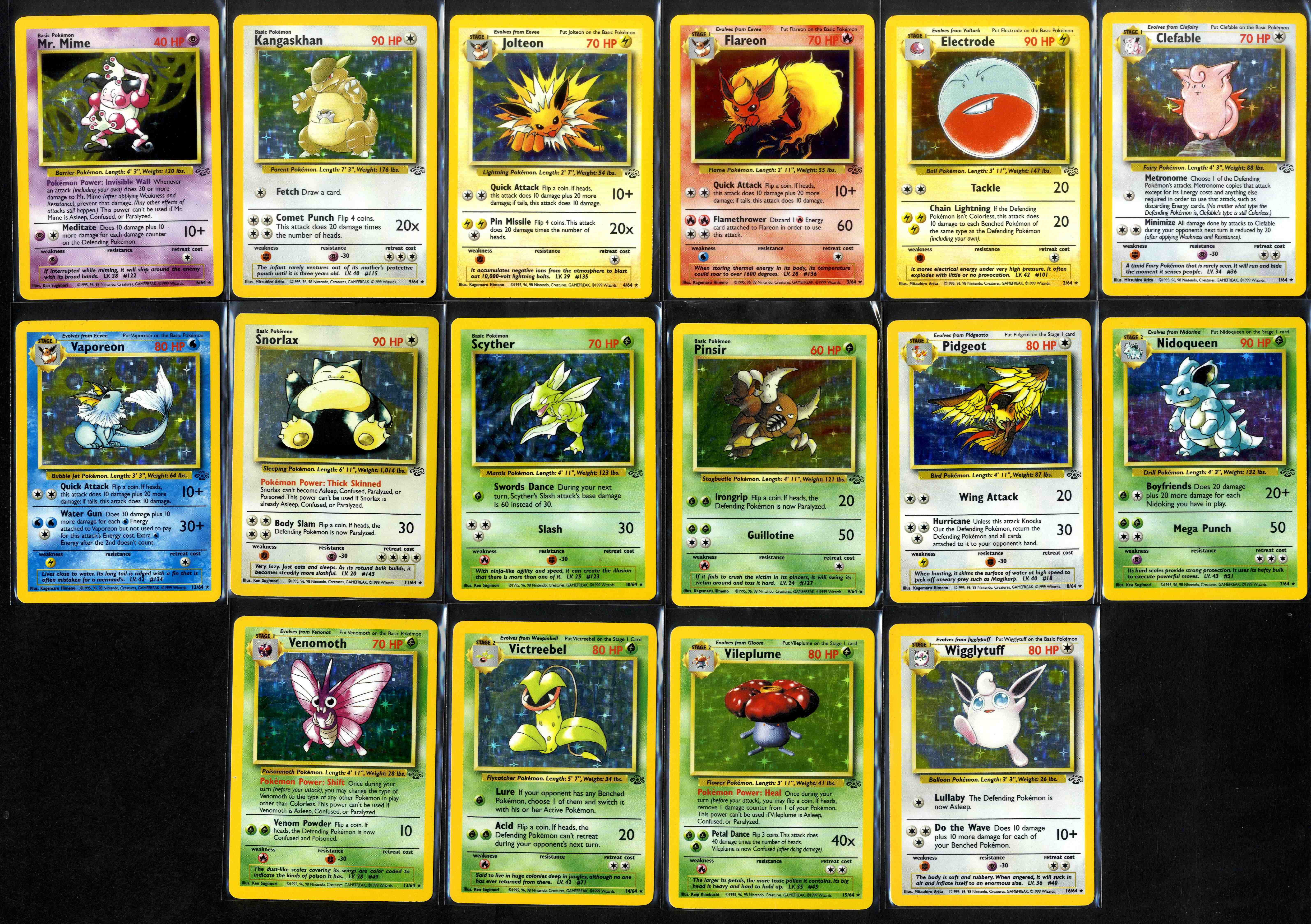 Jungle (1999) – Complete Holo Set – 16/16