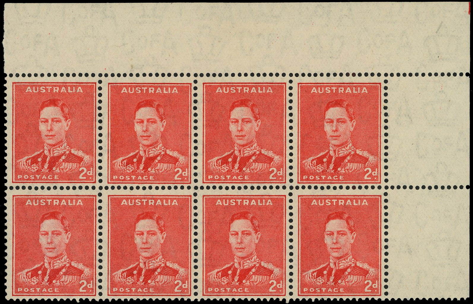 Australia SG 184 Plate 1 block mint