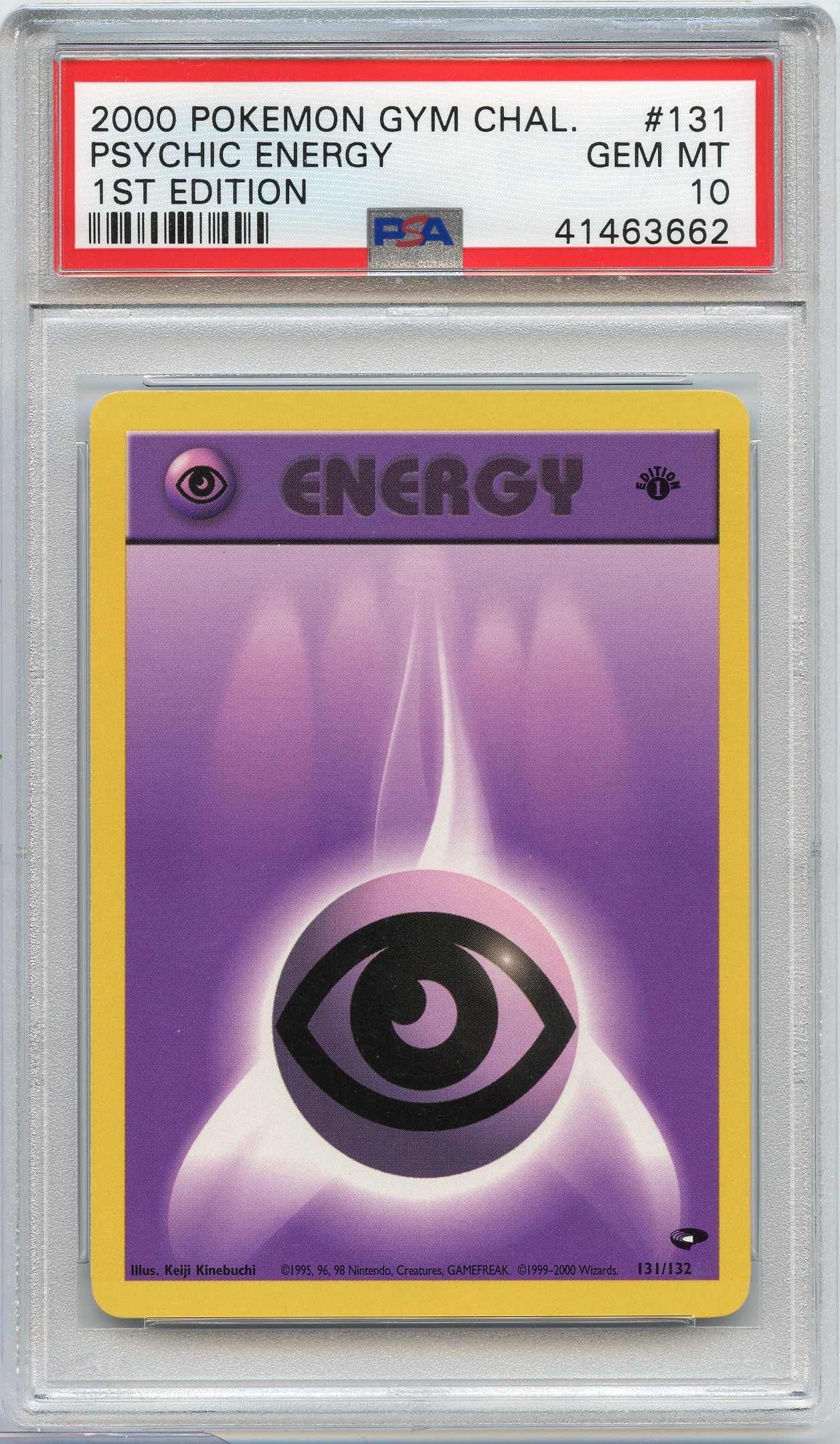 PSA 10 Psychic Energy #131 Gym Challenge 1st Edition