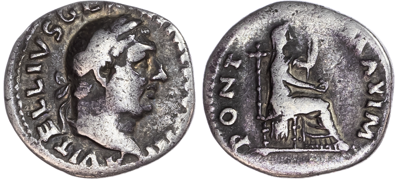 Vitellius (AD 69) AR Denarius, Rome, 2.71g.